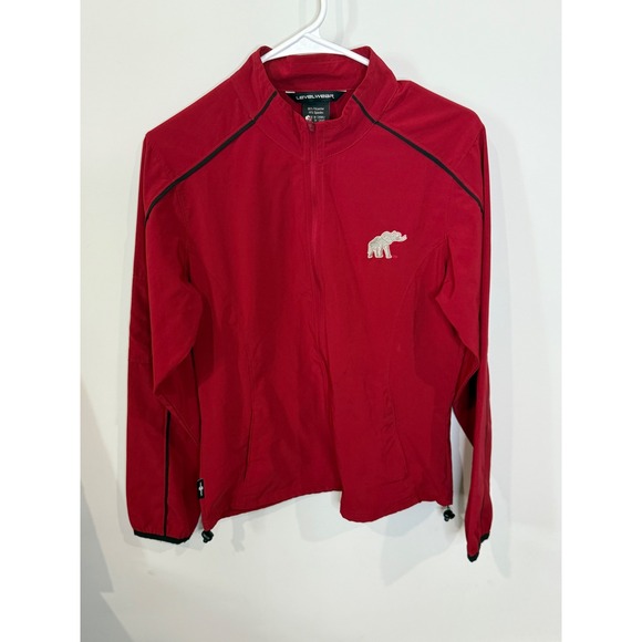 Levelwear Jacket Womens M Red Full Zip Lightweight Athletic Pullover - Picture 1 of 3
